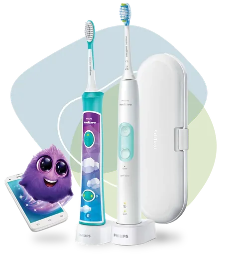 Philips Sonicare electric toothbrushes with a travel case