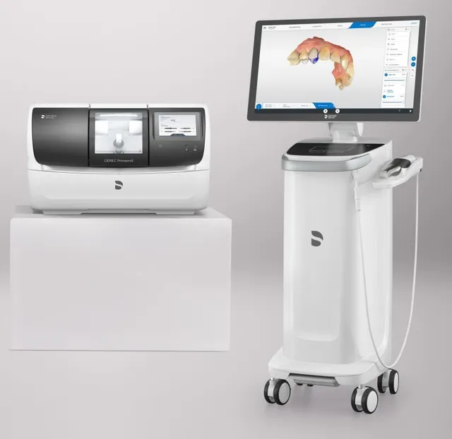 CEREC Primescan and Primemill machines used to make same-day crowns